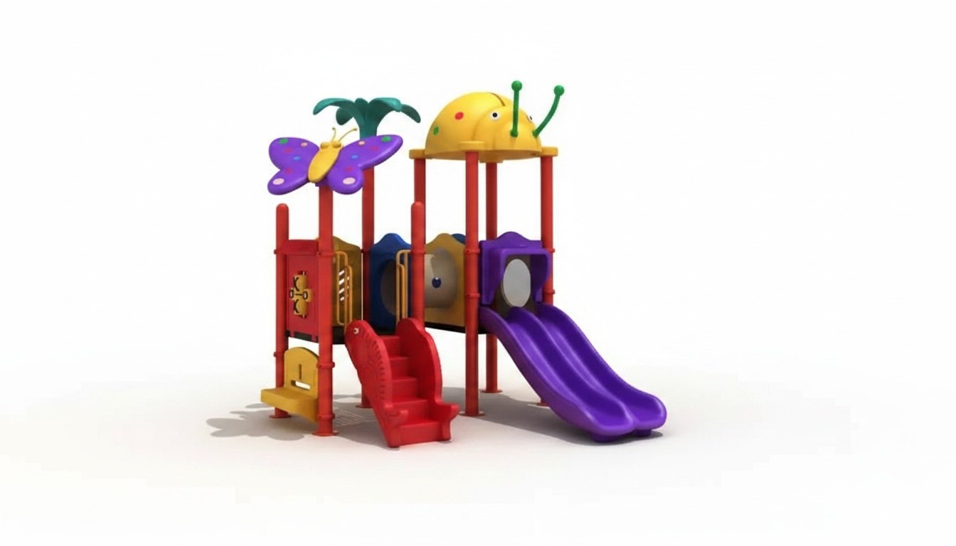 Kinderbereich mit Rutschen Unterhaltung fÃ¼r Kinder Garten SpielplÃ¤tze