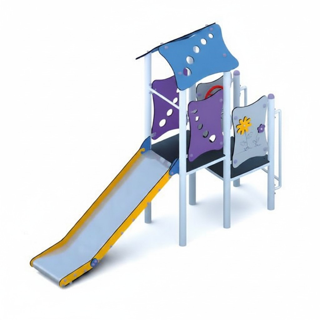 Kinderspielplatz Freizeitanlage Rutschbahn KlettergerÃ¼st Spielareal Mehrfarbig