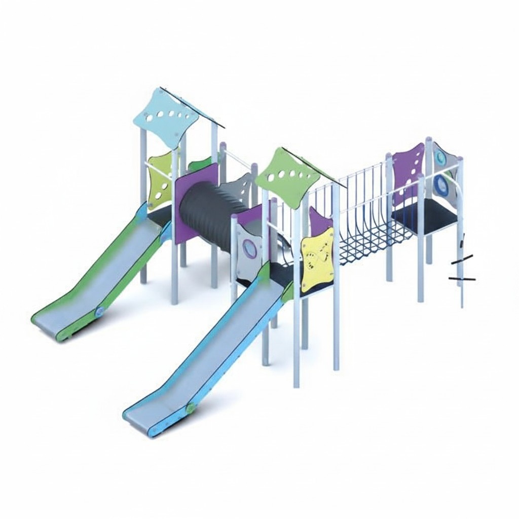 Kinderspielplatz SpielgelÃ¤nde Spielpark Hochwertigkeit Rutschbahn Aktivplatz