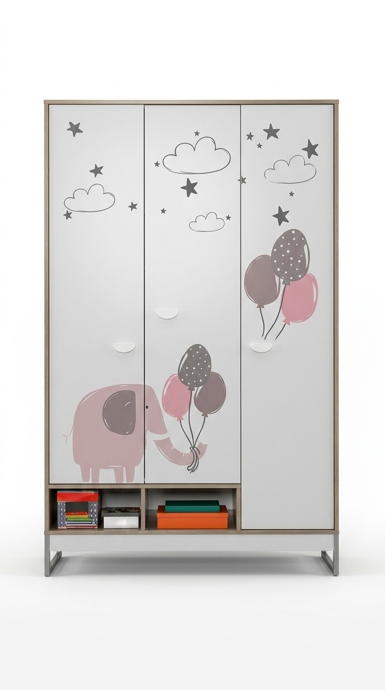 Kinderzimmer SchrÃ¤nke Kleiderschrank Holz Schrank Design MÃ¤dchen KleiderschrÃ¤nke