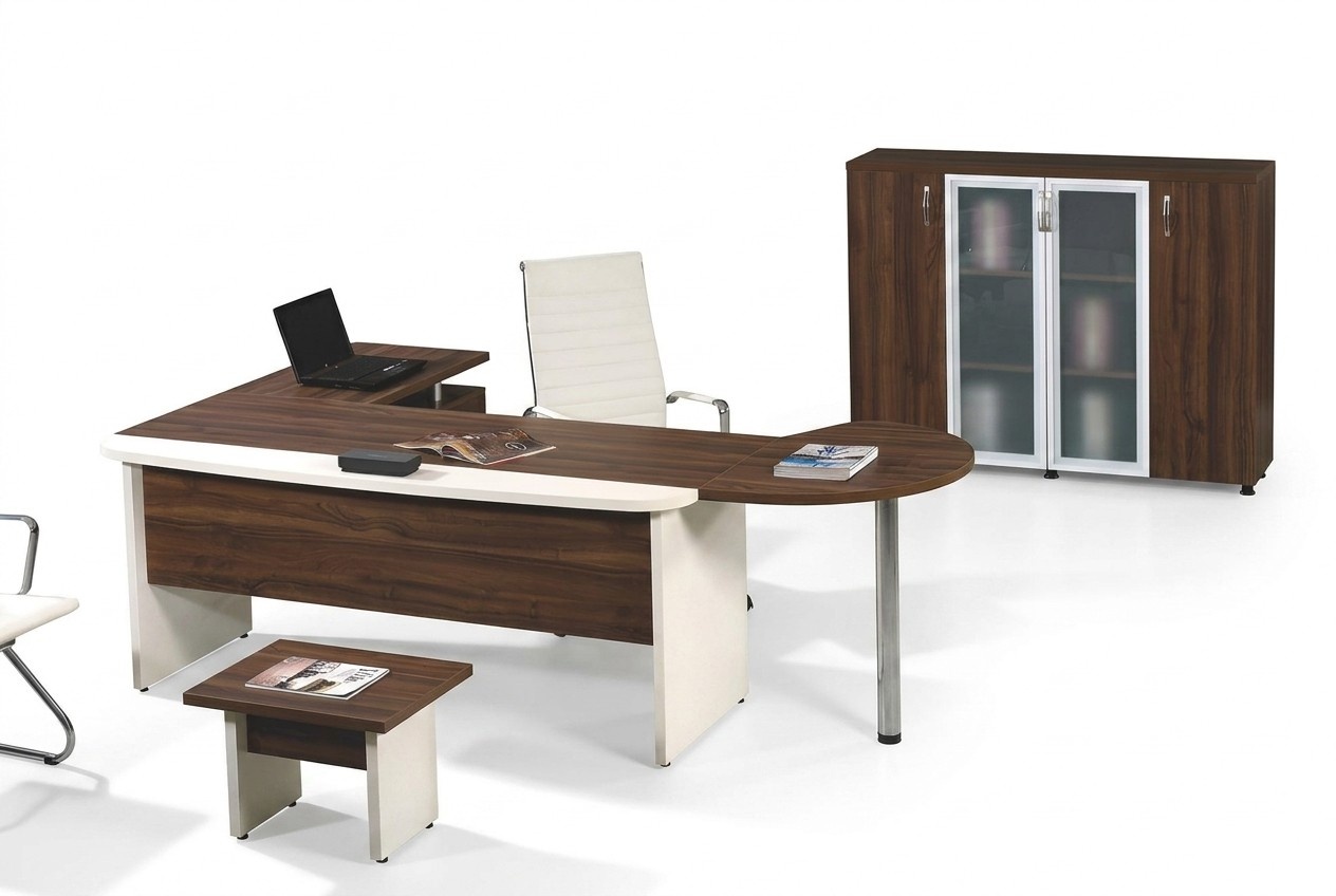 KlassischÐµ BÃ¼romÃ¶bel Set 3tlg EckbÃ¼rotisch KomplettbÃ¼ro Holz Braun
