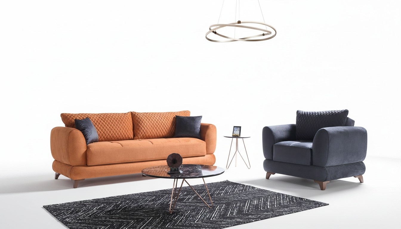Klassisch Sofagarnitur 3+1 Sitzer Sofa 32er Komplett Set Relax Sessel 2tlg. Neu