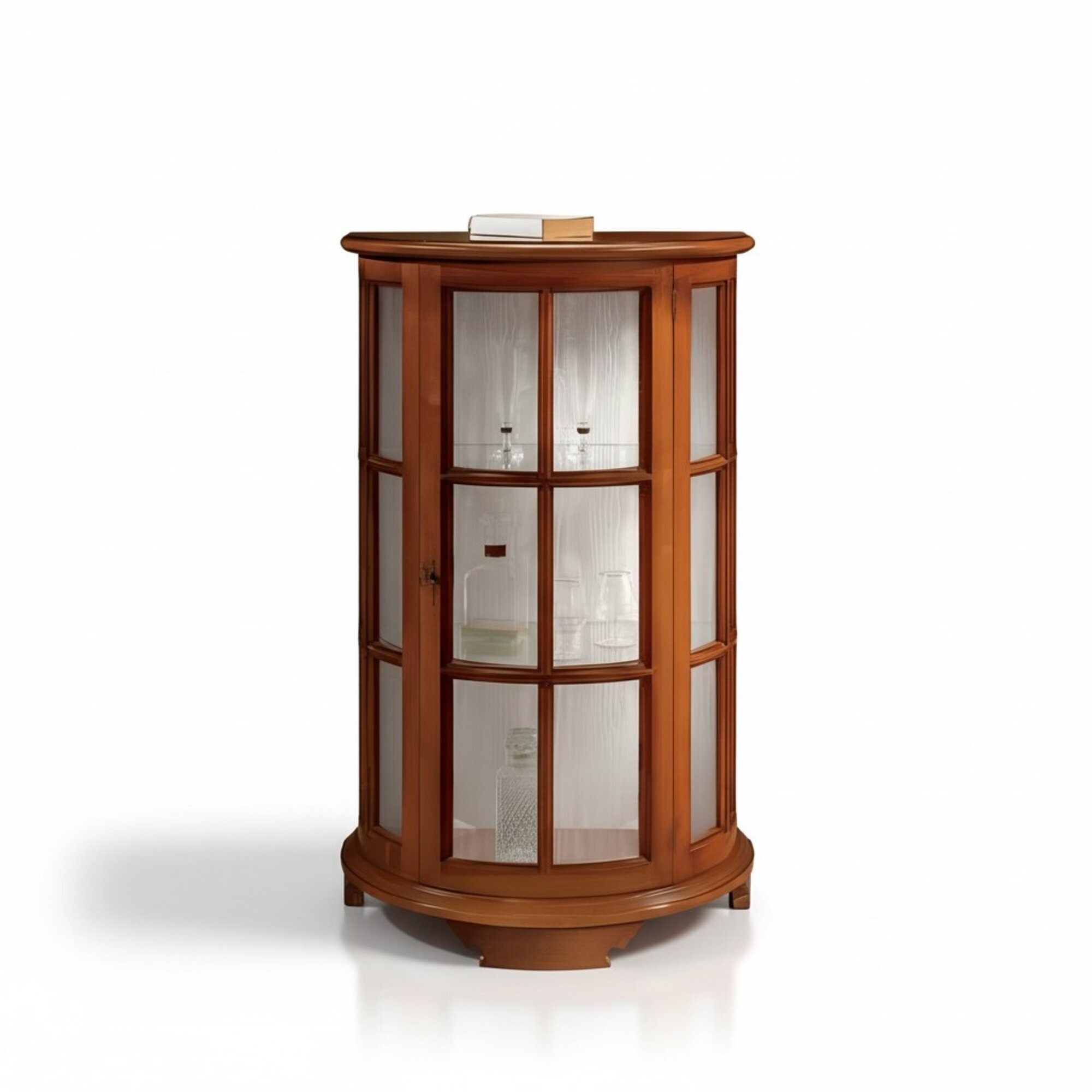 Klassisch Vitrinen Glas Schrank Luxus Braun Vitrine Holz fÃ¼r das Wohnzimmer Neu