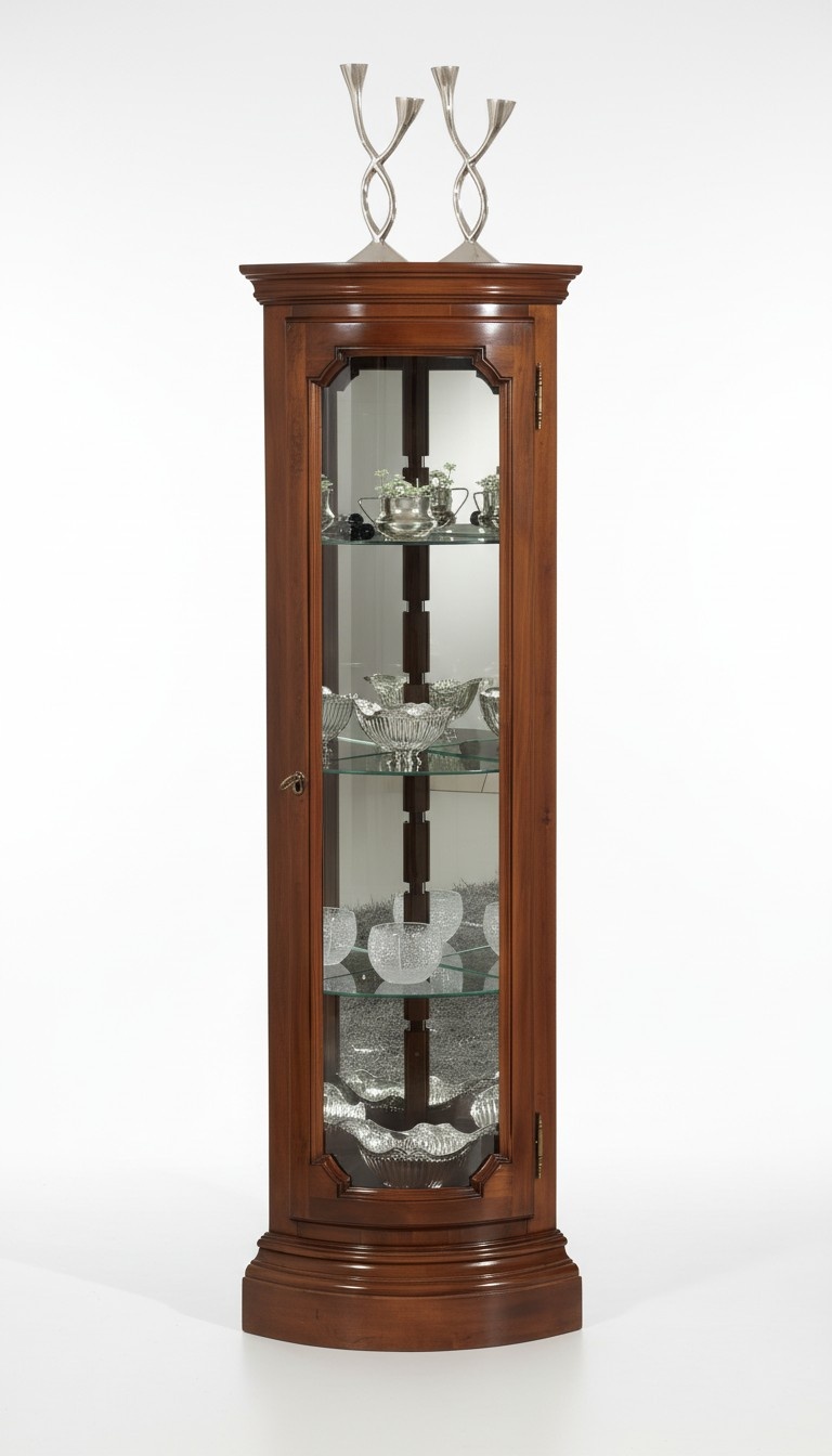 Klassisch Vitrinen Glas Schrank Luxus Braun Vitrine Holz fÃ¼r das Wohnzimmer Neu