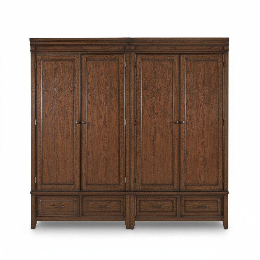 Klassische 2x Kleiderschrank Design Schlafzimmer MÃ¶bel Schrank SchrÃ¤nke Holz Neu