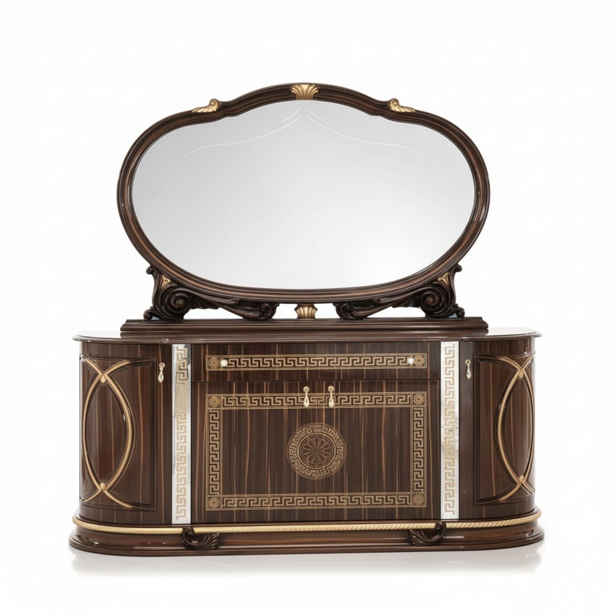 Klassische Anrichte mit Spiegel Kommode xxl Schrank Sideboard