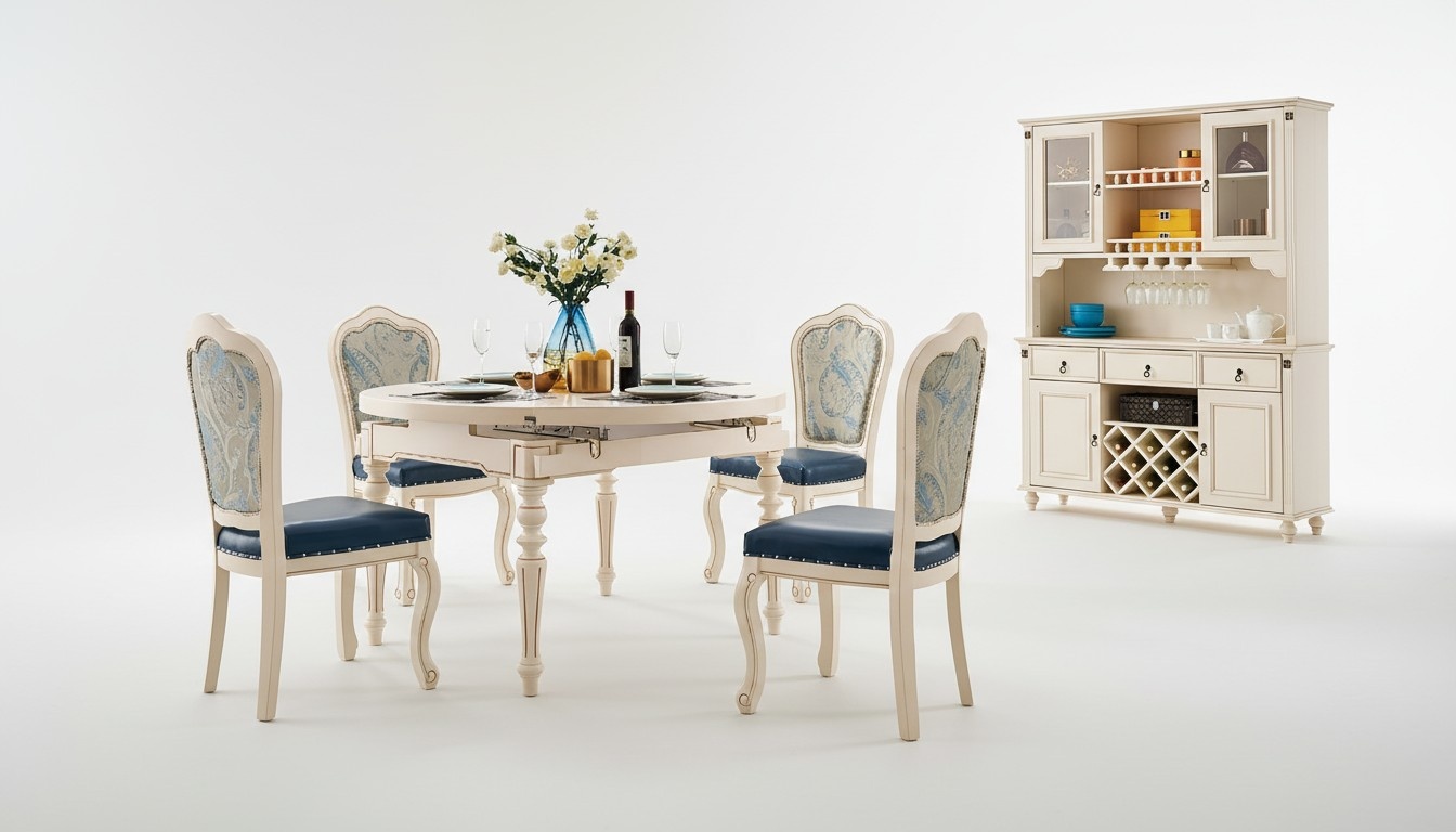 Klassische Esszimmer Garnitur Tisch mit 4 StÃ¼hlen Set Stuhl Gruppe Tische 5tlg