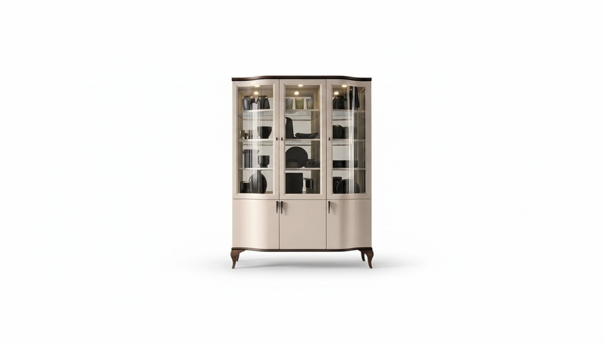 Klassische SchrÃ¤nke Vitrine Vitrinen Holz Edler Luxus Glas Schrank Holz