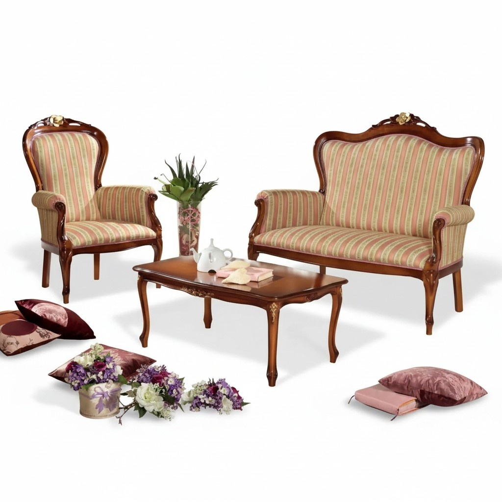 Klassische Sofagarnitur SitzmÃ¶bel Dreisitzer Sitzbank Couchtisch Luxus