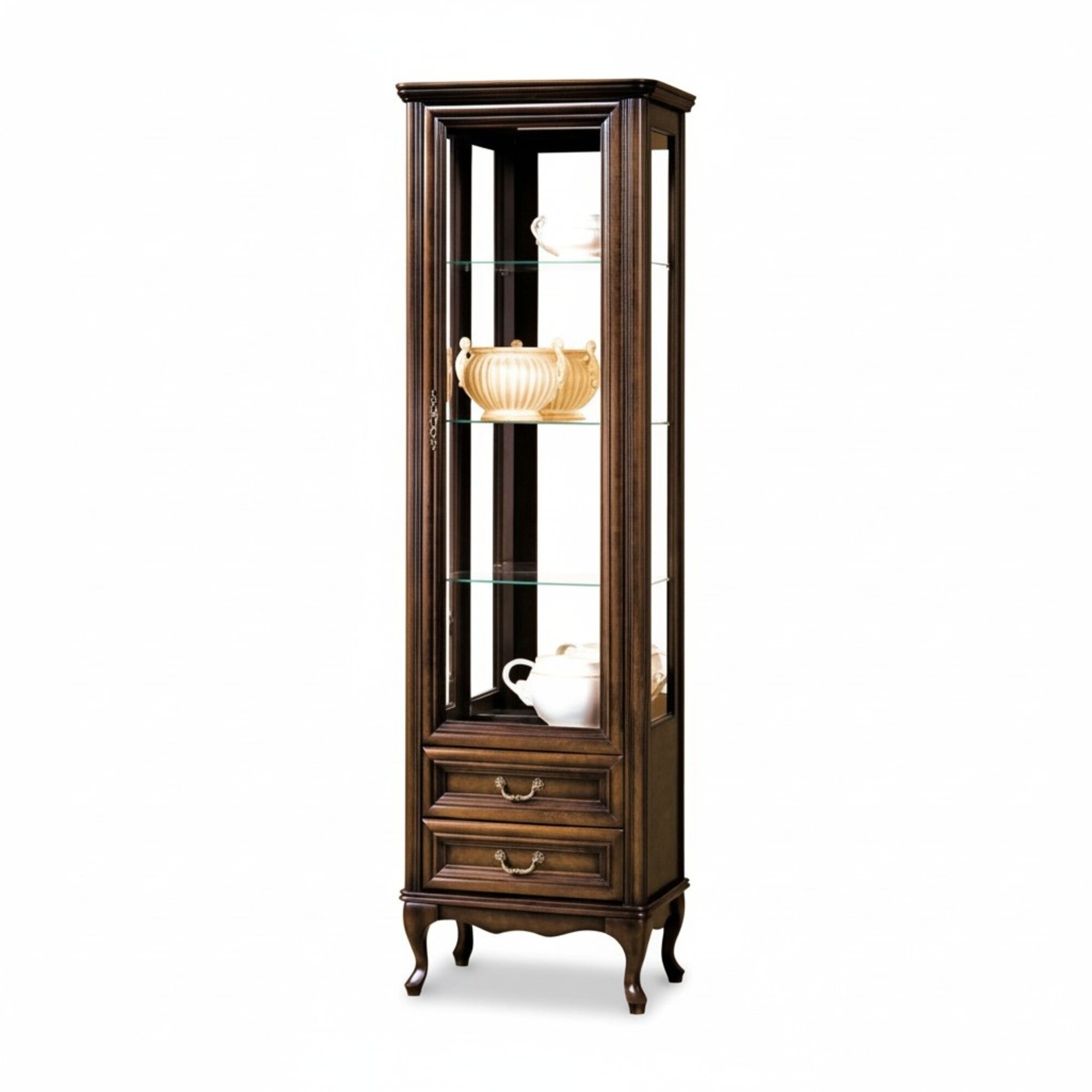 Klassische Vitrine Schrank Italienische MÃ¶bel Vitrinenschrank Vitrinen Neu W-1/2
