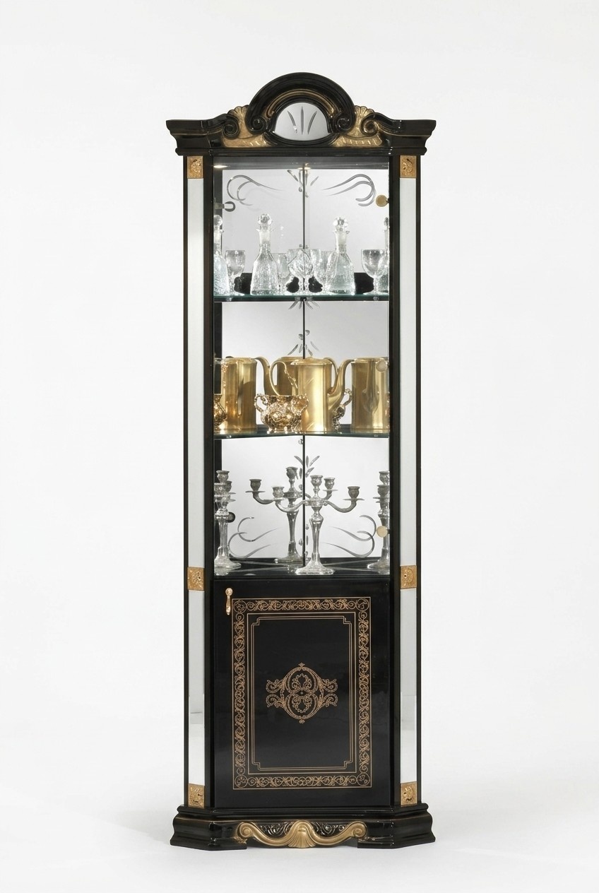 Klassische Vitrine Schrank Wohnzimmer Vitrinenschrank Vitrinen Italien