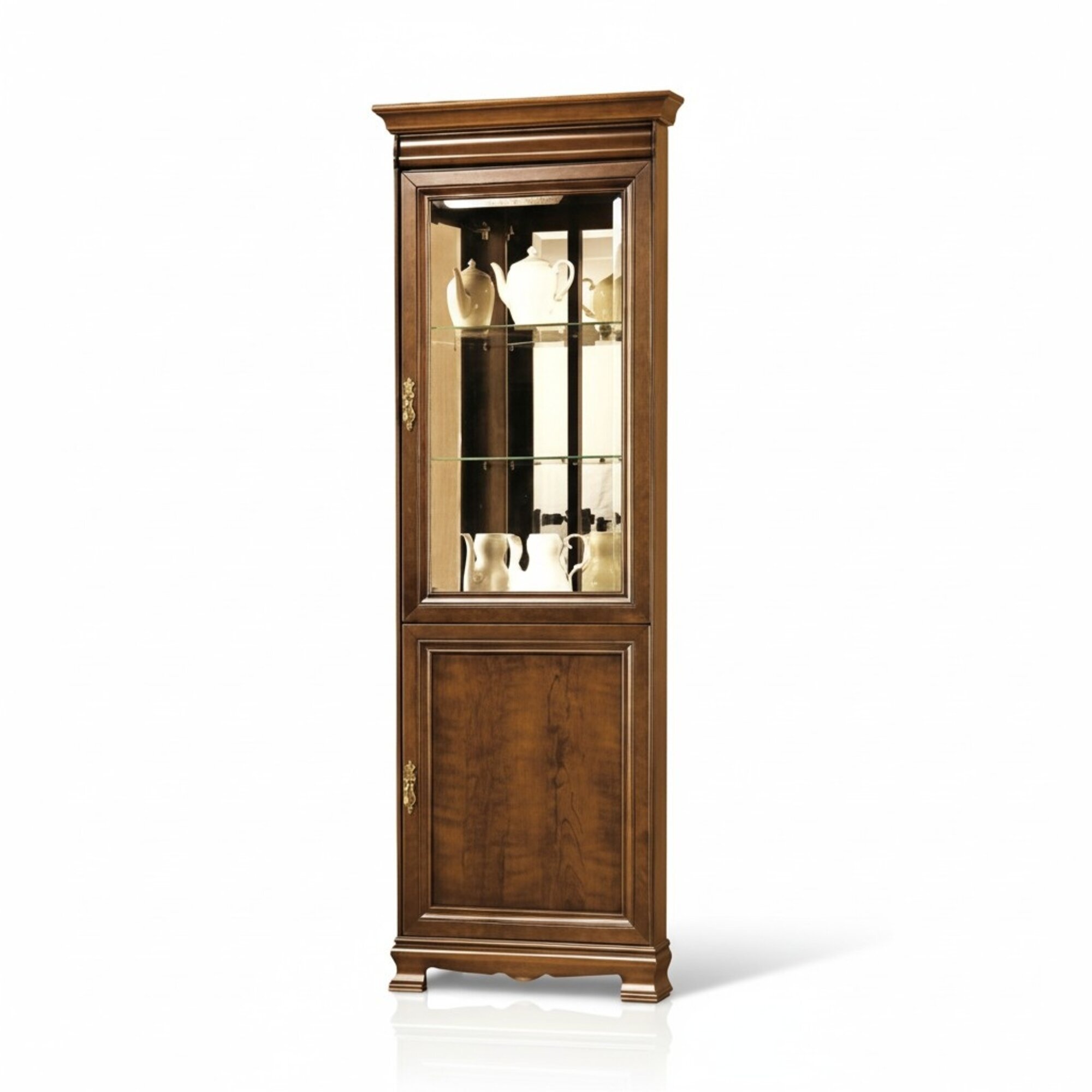 Klassische Vitrine Vitrinenschrank Vitrinen Schrankwand Glasschrank - Model N-WN