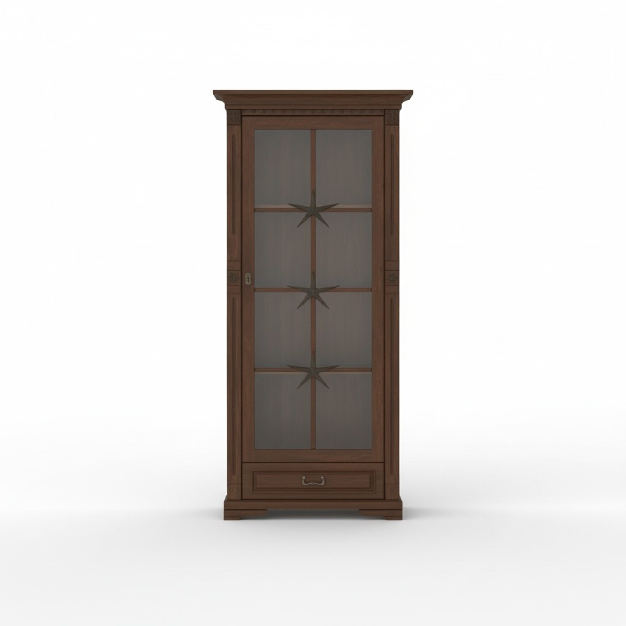 Klassische Vitrine Vitrinenschrank Vitrinen Glasschrank Schrank Kolonial OW1A