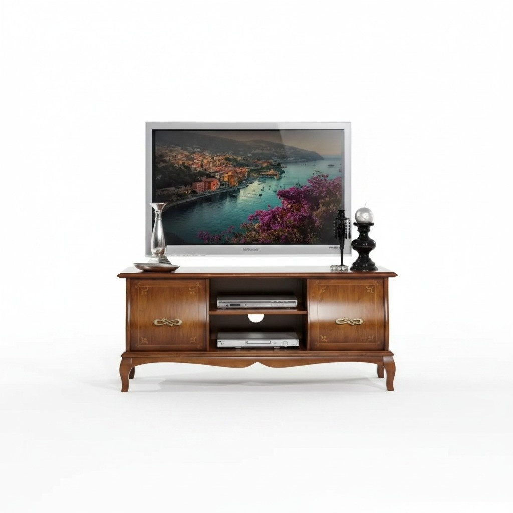 Klassischer Brauner TV-StÃ¤nder Luxus Lowboard Wohnzimmer MÃ¶bel Design