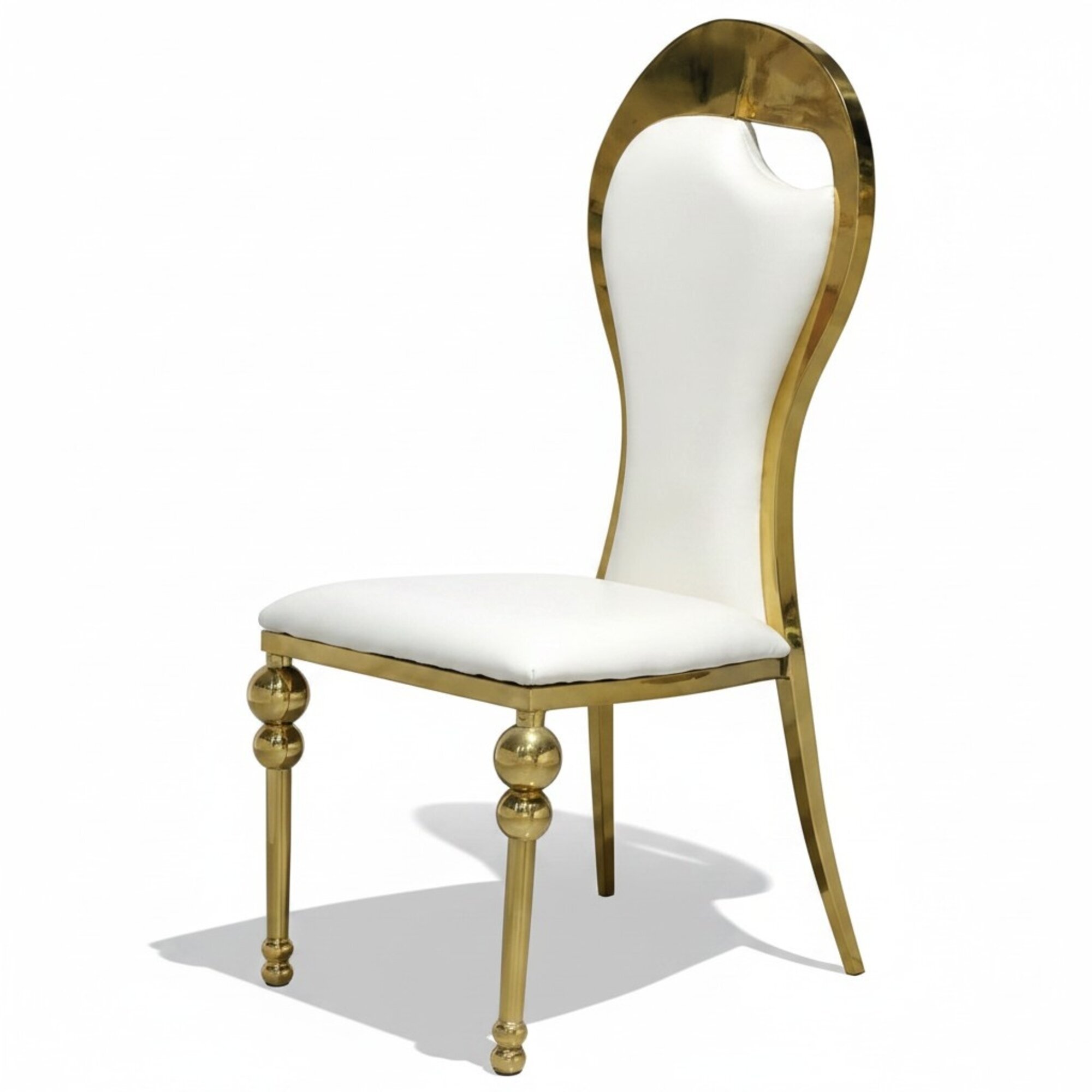 Klassischer Esszimmer WeiÃ-Goldener Stuhl PolsterstÃ¼hle Holz StÃ¼hle Neu
