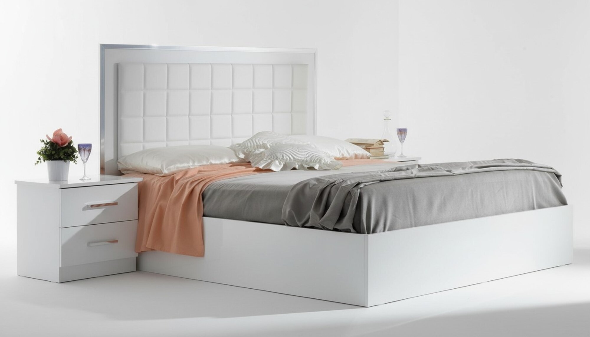 Klassisches Bett Hotel Betten Polsterbett Doppelbett 160x200 oder 180x200cm