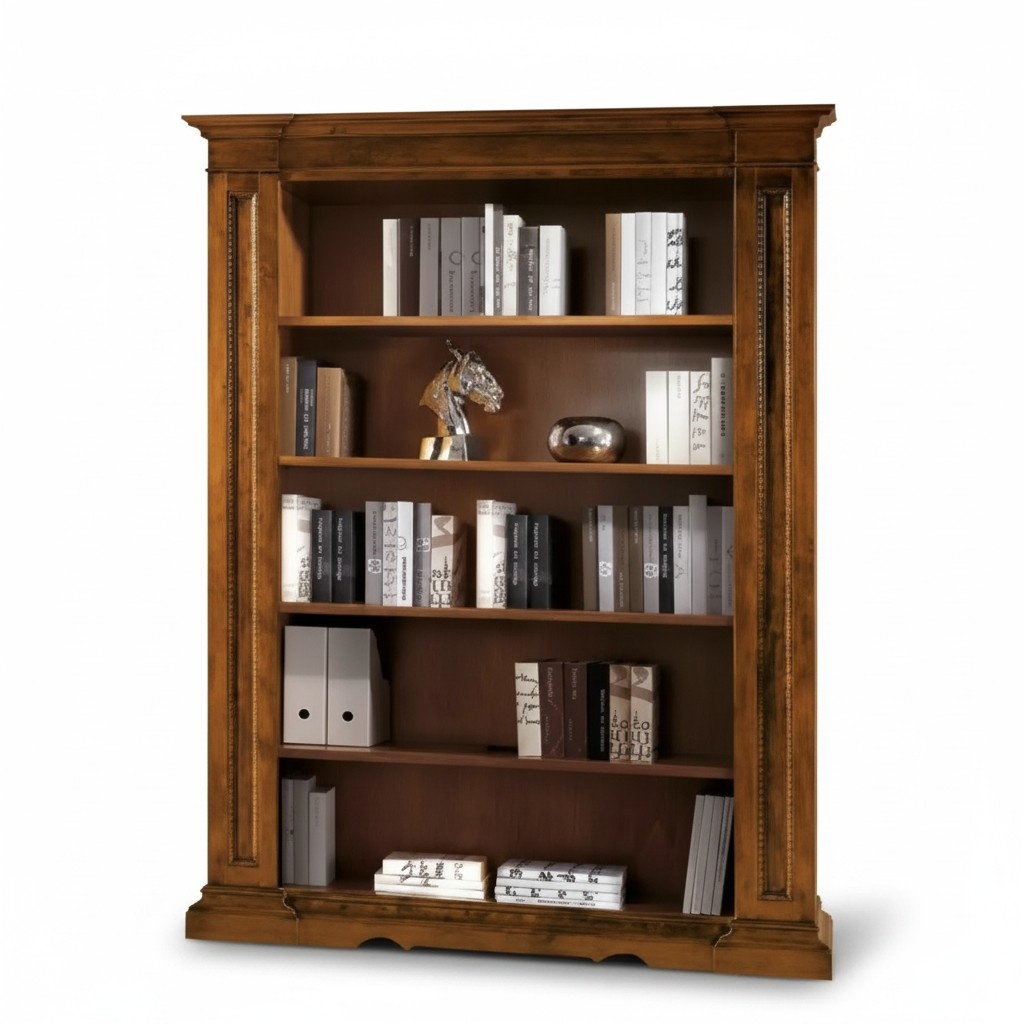 Klassisches Braunes Arbeitszimmer HolzmÃ¶bel BÃ¼cherregal Regal Neu