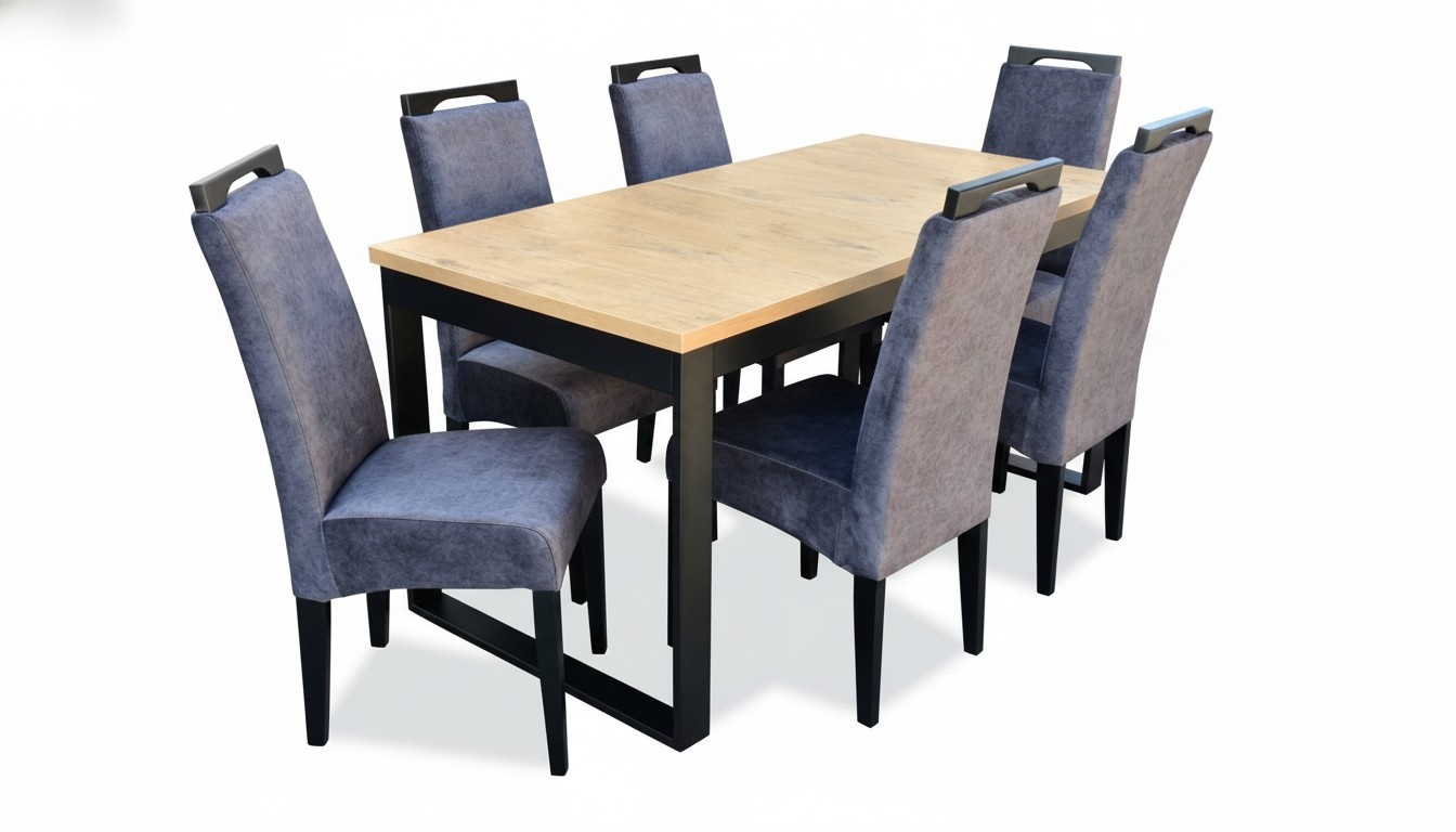 Klassisches Esszimmer Set Rechteckig Tisch 6 StÃ¼hle Sessel Gruppe Garnitur 7tlg.