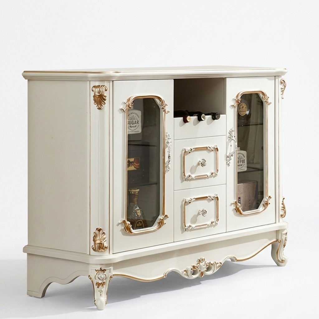 Klassisches Sideboard Glasschrank Kommode MÃ¶bel Vitrine Schrank Barock