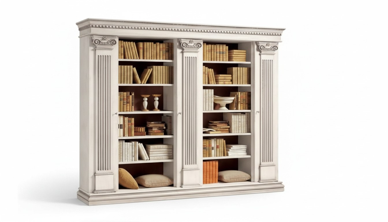 Klassisches WeiÃ BÃ¼cherregal BÃ¼ro MÃ¶bel Regale Design Regal Schrank