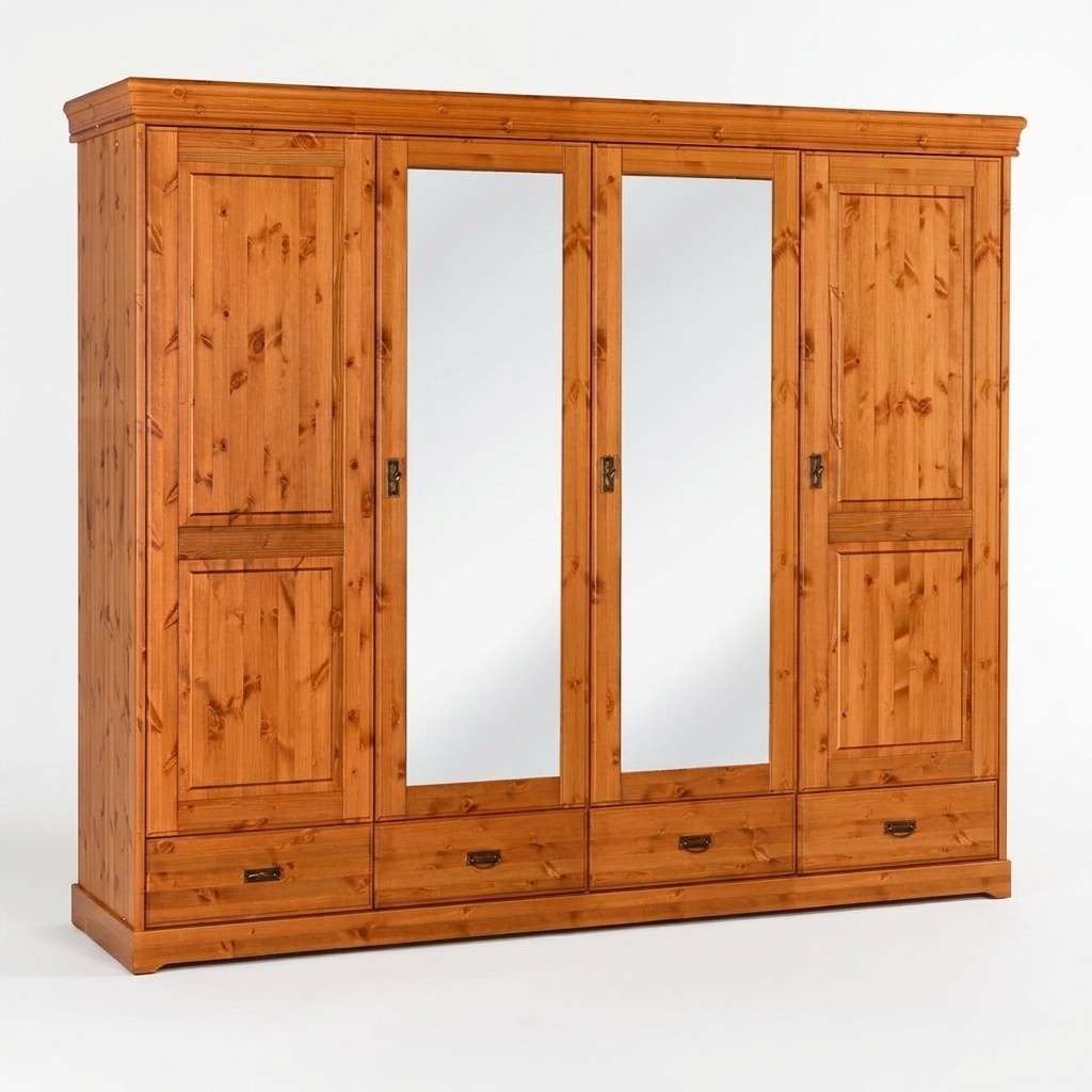 Kleiderschrank Landhaus Stil MÃ¶bel Schrank Holz Schlafzimmer SchrÃ¤nke Braun Neu