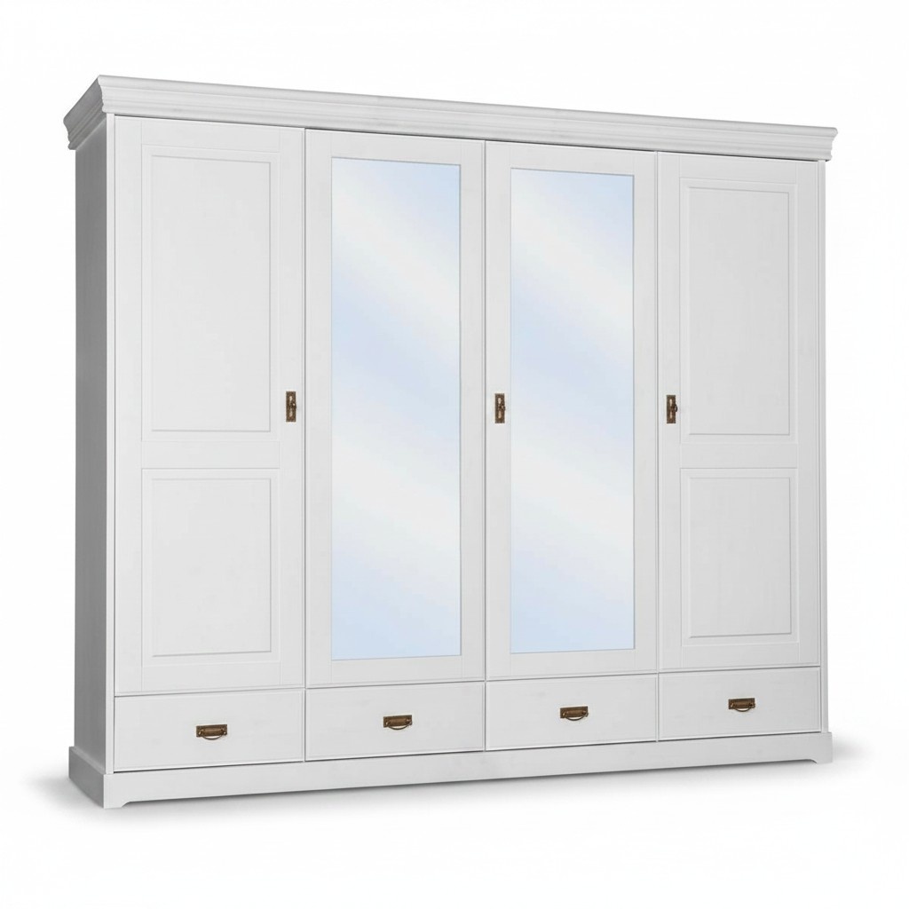 Kleiderschrank Landhaus Stil Regal Schrank Kleider SchrÃ¤nke Holz MÃ¶bel Weiss