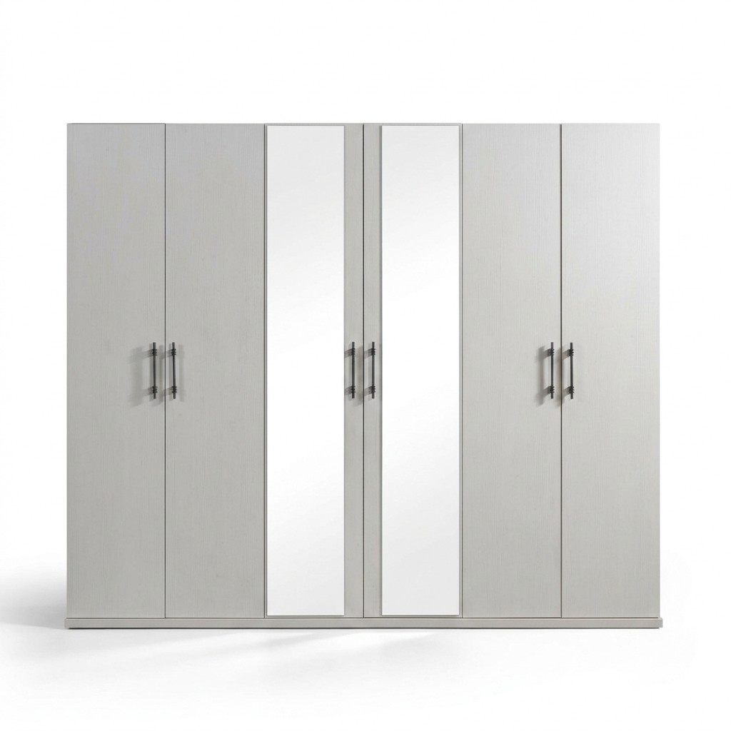 Kleiderschrank Schlafzimmer WeiÃ 254â¯cm modern Stauraum MÃ¶bel weiÃ