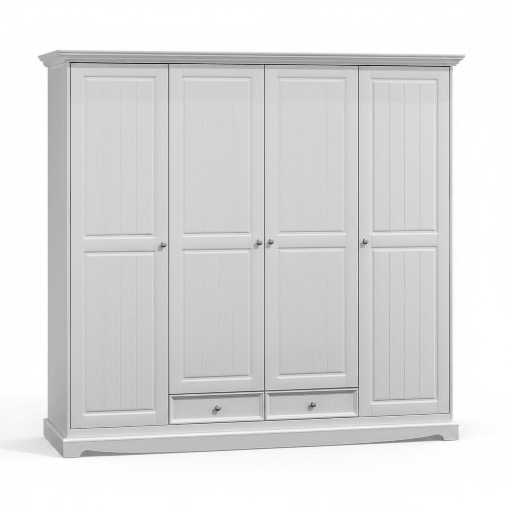 Kleiderschrank SchrÃ¤nke Schrank Schrankwand Klassische Holz Landhaus WeiÃ Neu