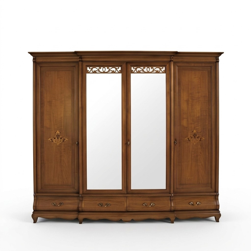Kleiderschrank Set Holz Schrank Schlafzimmer Massivholz MÃ¶bel Italien SchrÃ¤nke