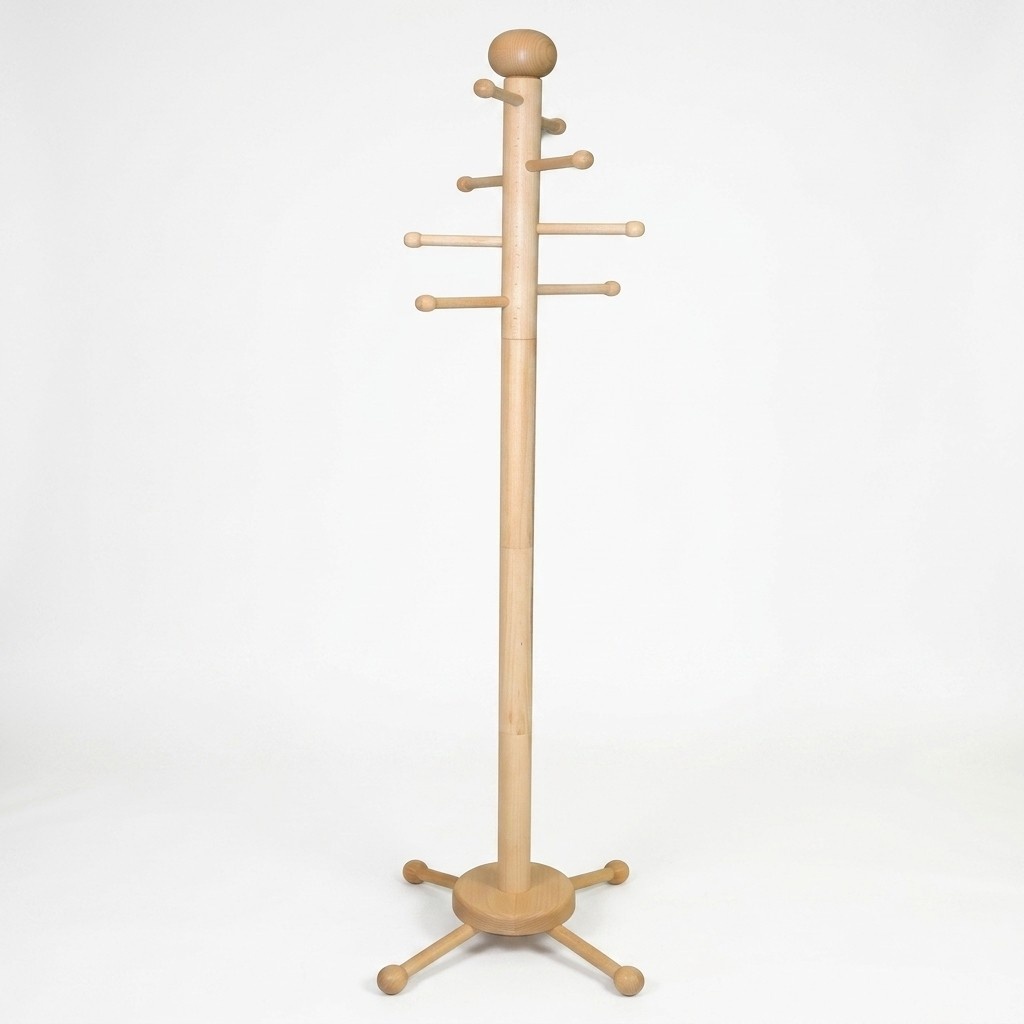 KleiderstÃ¤nder GarderobenstÃ¤nder Holz Kleiderstange Design Garderobe mit 8 Haken
