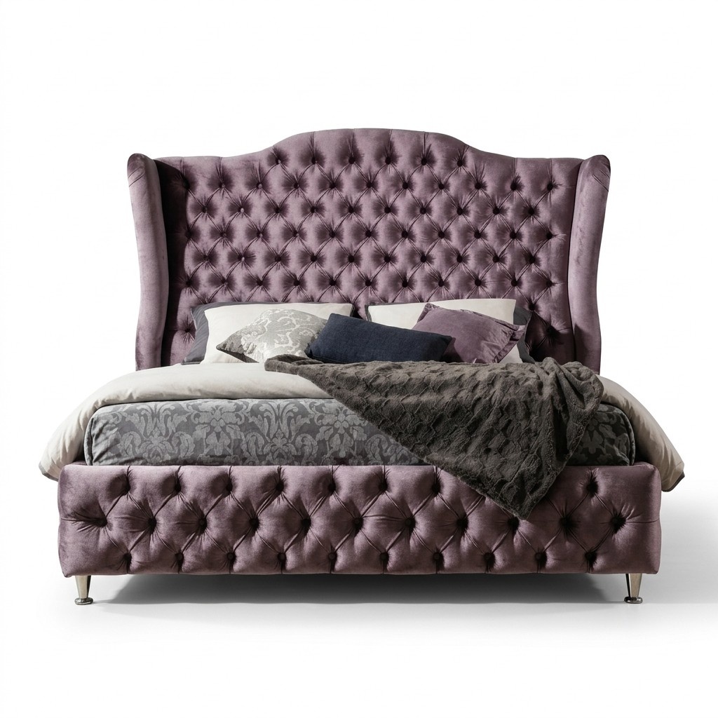 KÃ¶nigliches Chesterfield Bett Doppel Betten Schlafzimmer MÃ¶bel 180x200cm