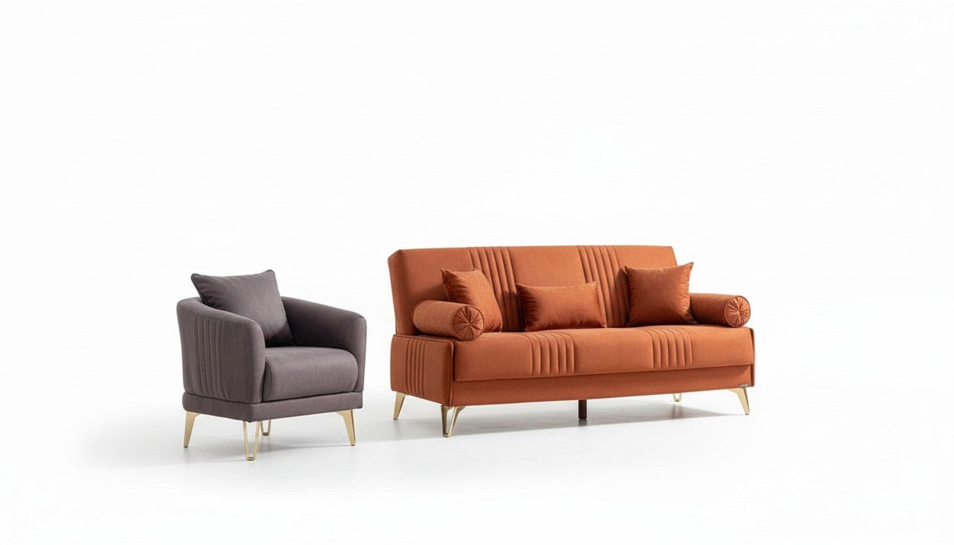 Komfortable 3+1 Sitzer Sofagarnitur aus hochwertigem Stoff fÃ¼r modernes Wohnen