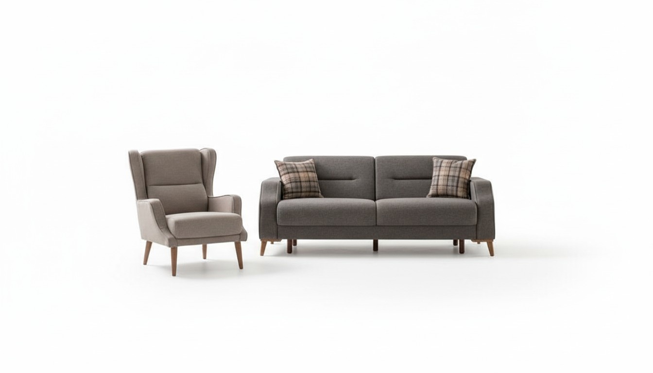 Komfortable Sofagarnitur 3+1 Sitze Stilvolles Design fÃ¼r entspanntes Wohnen