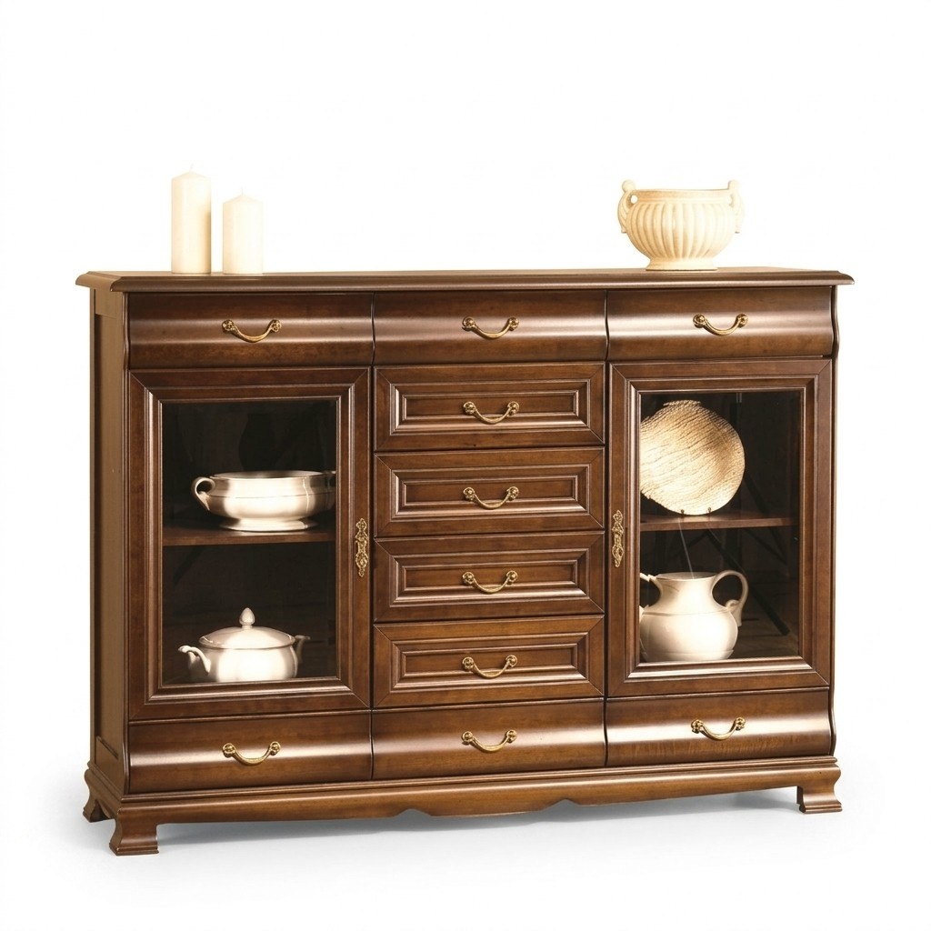 Kommode Anrichte Schrank Kommoden Holz Glas Wohnzimmer Design MÃ¶bel Regal Hotel