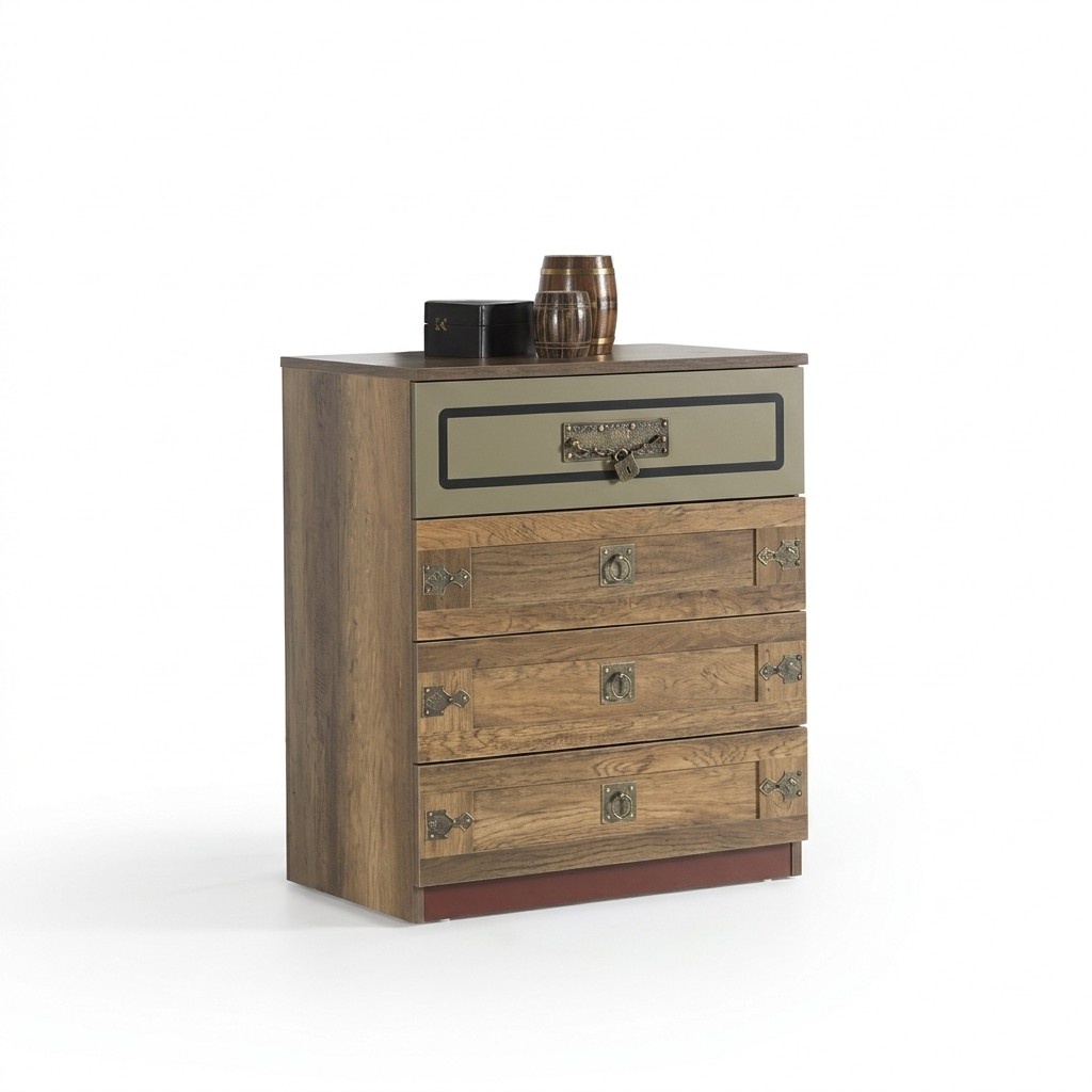 Kommode Schrank Holz Kommoden Schlafzimmer Holzschrank Braun Design