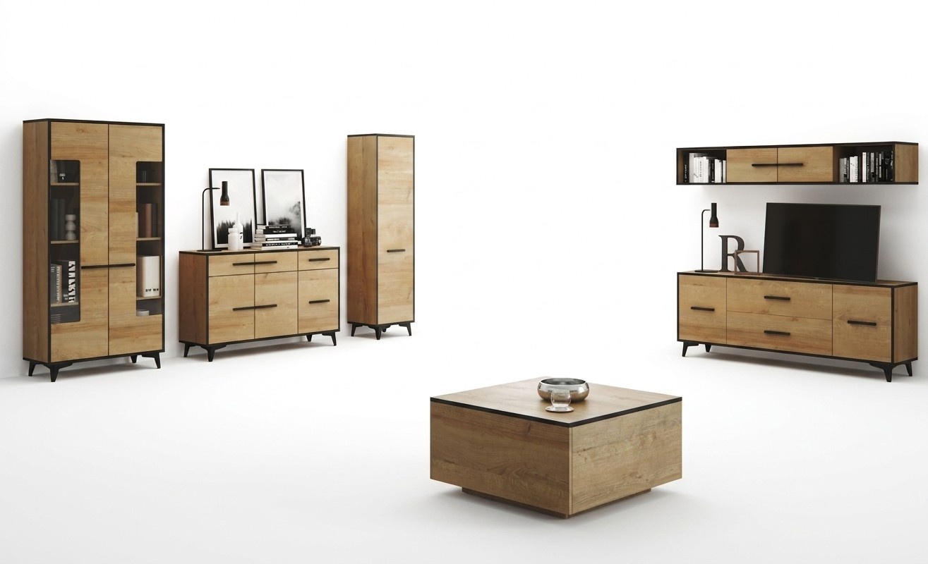 Kommode Schrank TV StÃ¤nder Regal Wohnzimmer 6tlg. MÃ¶bel Wohnwand WohnwÃ¤nde Set