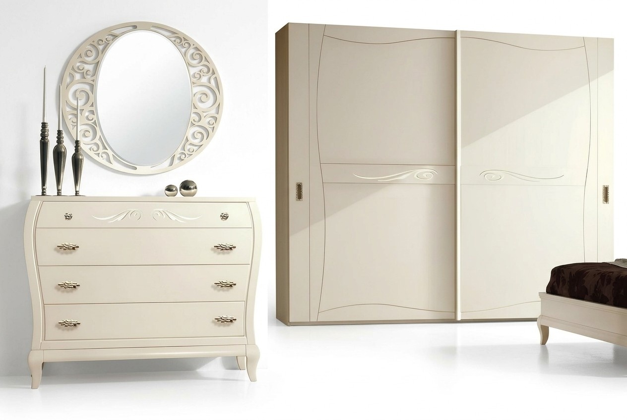 Kommode Spiegel Kommoden Schrank Regal Konsole MÃ¶bel Holzschrank Italy Set 2tlg.