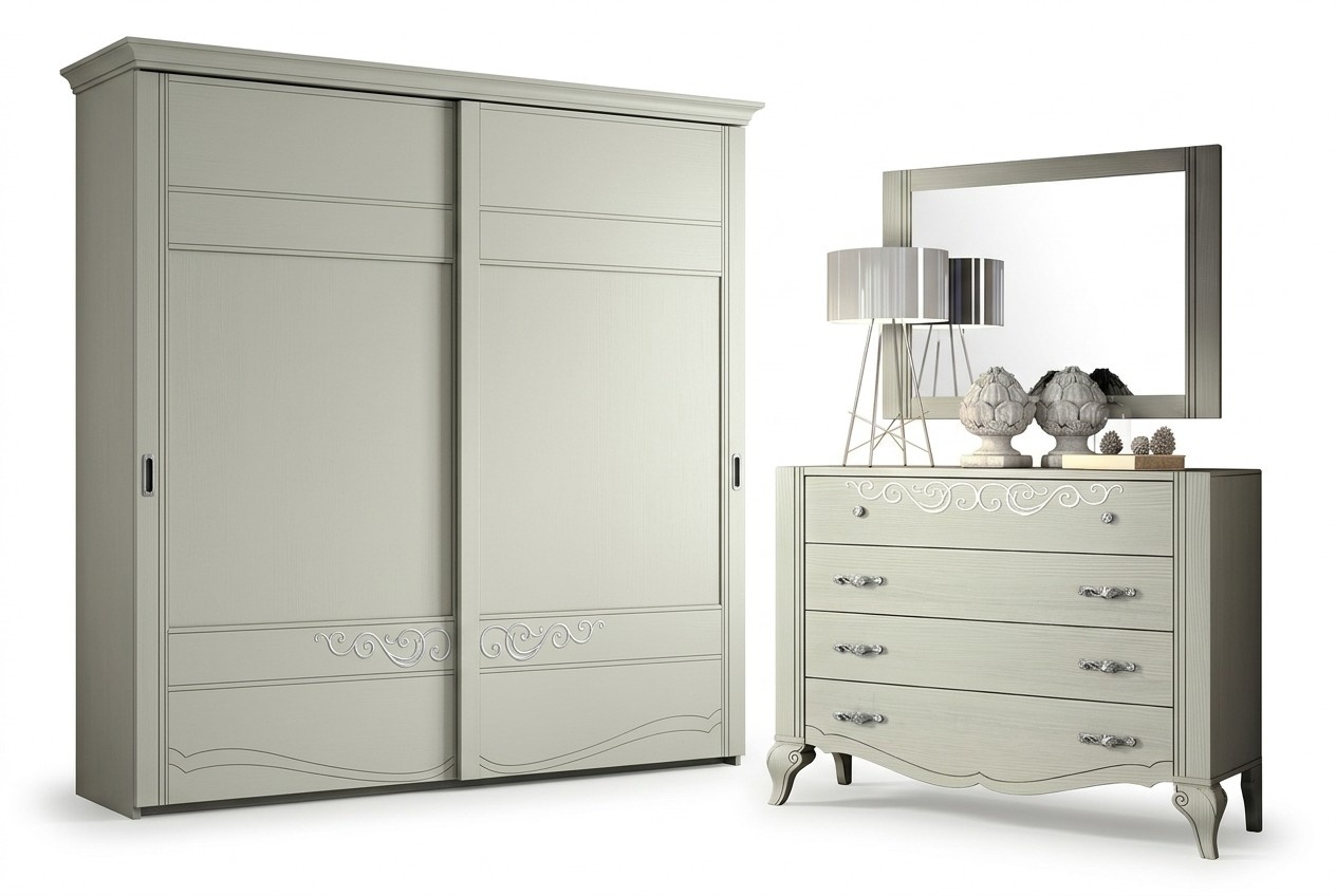 Kommode Spiegel Schrank Kommoden Regal Konsole MÃ¶bel Holzschrank Italy Set 2tlg.