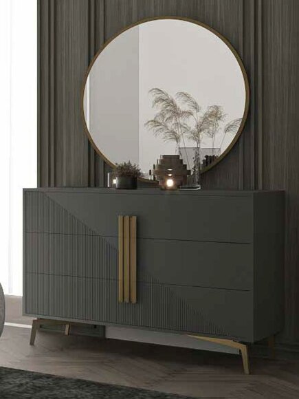 Modern Sideboard Holz Kommode Grau Schrank SchrÃ¤nke Luxus Italienische Neu-
