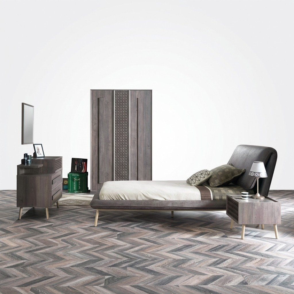 Komplete Jugendbett KindermÃ¶bel Kinderzimmer Bett Holz Grau