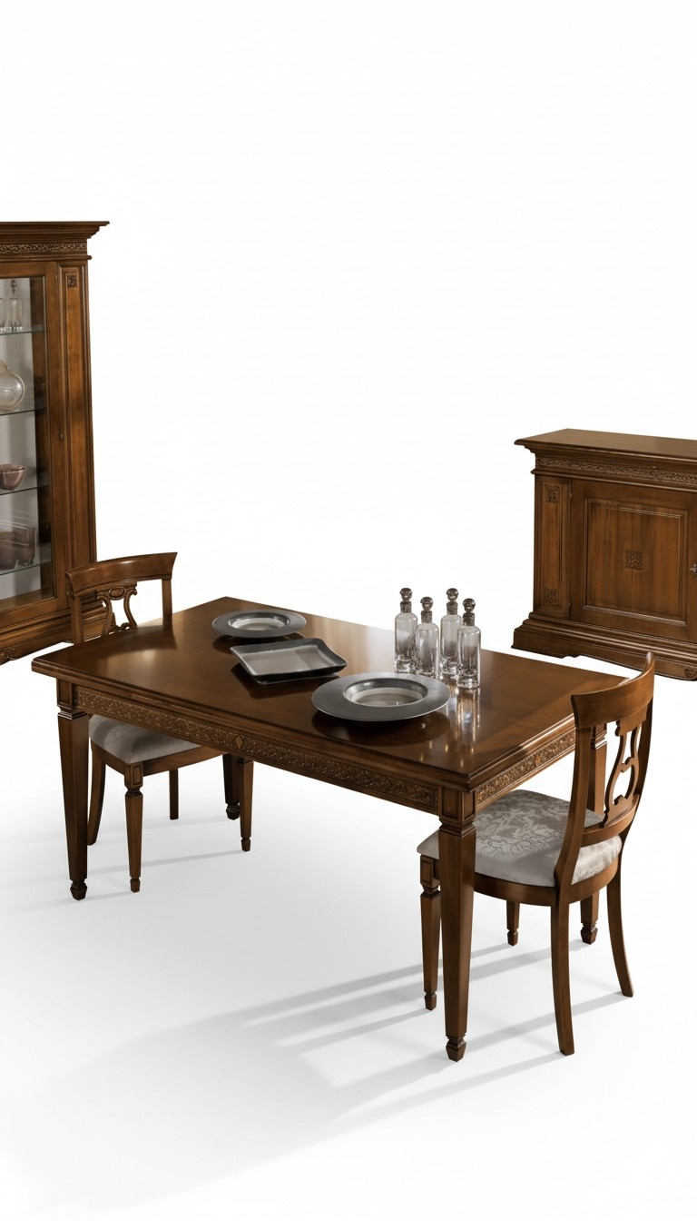 Komplett Esstisch 4x StÃ¼hle Esszimmer Set Ess Gruppe Braun Tisch 5tlg