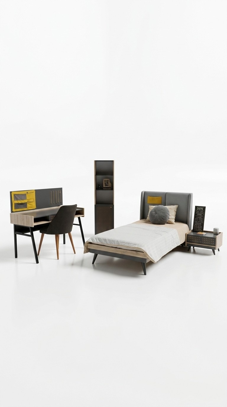 Komplett Kinderzimmer Set Jugendzimmer garnitur Modern Set Kinder MÃ¶bel Luxus