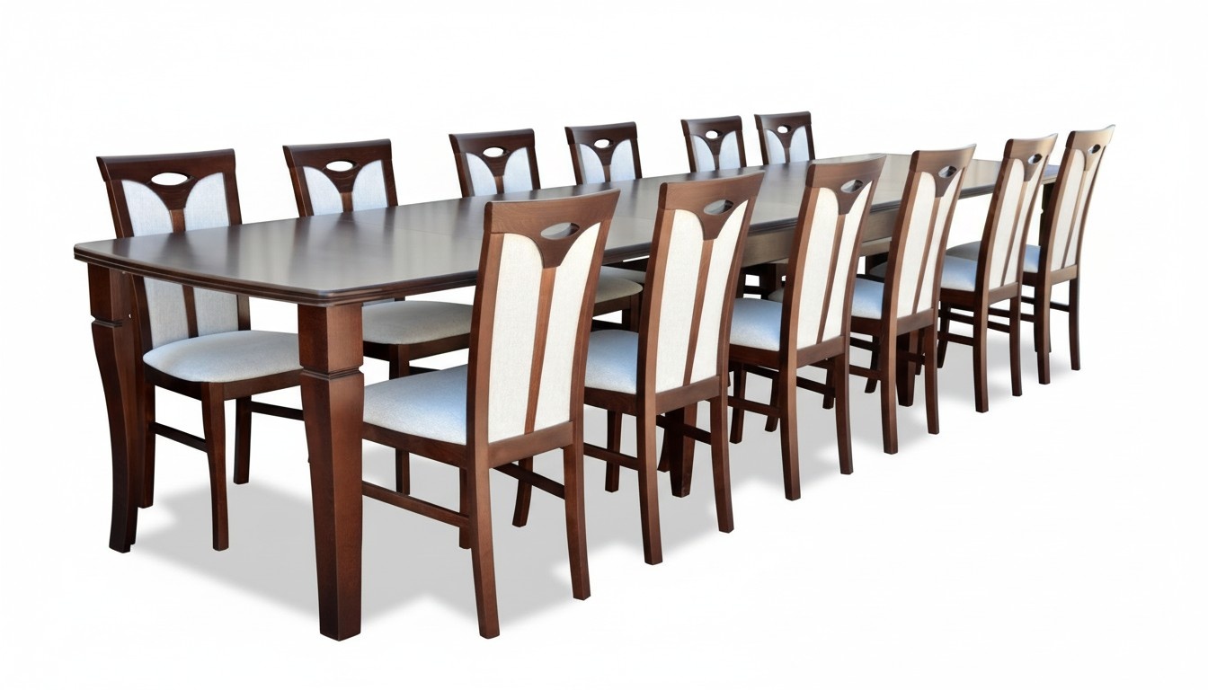 Komplett Set Esstisch 12 StÃ¼hle Esszimmer Set Ess Gruppe Holz Tisch Tische 13tlg
