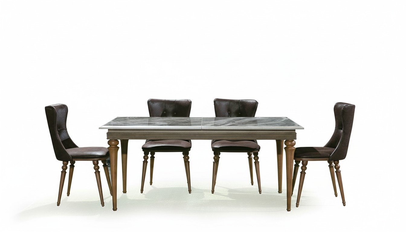 Komplett Set Esstisch 4x StÃ¼hle Esszimmer Set Ess Holz Tisch Tische 4tlg