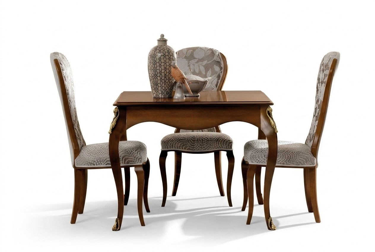Komplett Set Esstisch Esszimmer 4x StÃ¼hle Set Holz Ess Gruppe Tisch Tische 5tlg
