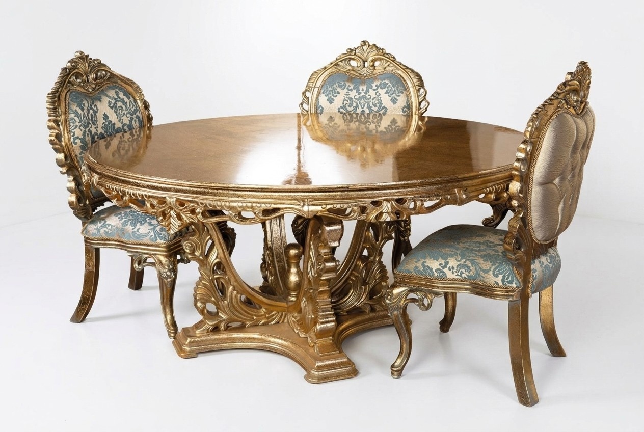 Komplett Set Esstisch + 4 StÃ¼hle Esszimmer Garnitur Ess Gruppe Tisch Tische 5tlg