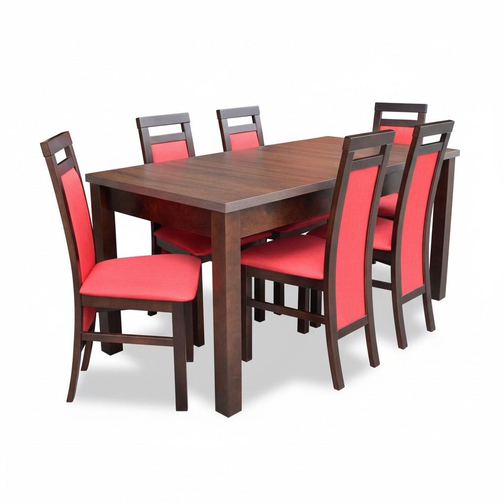 Komplett Set Esstisch Esszimmer 6x StÃ¼hle Set Ess Gruppe Holz Tisch Tische 7tlg