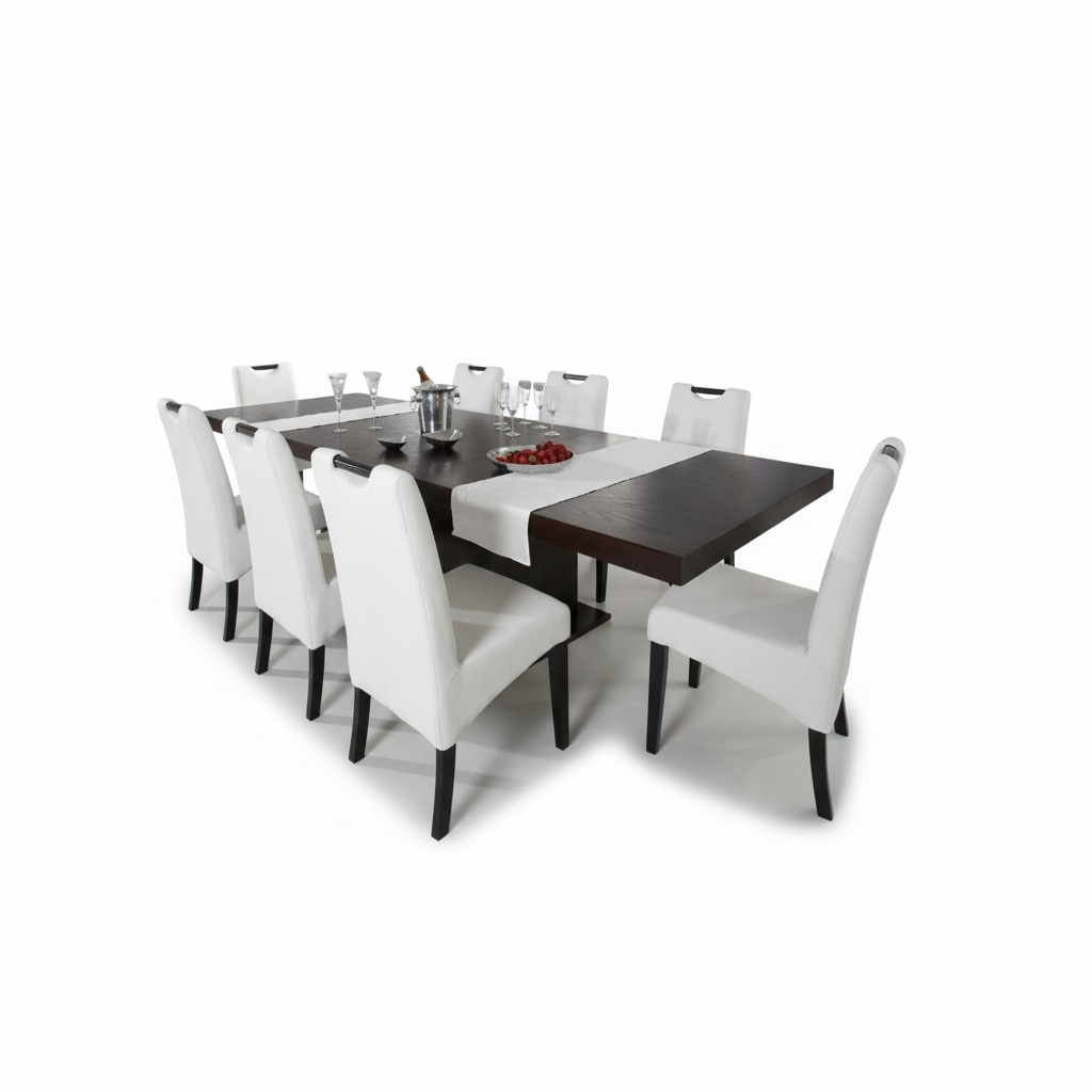 Komplett Set Esstisch + 8 StÃ¼hle Esszimmer Set Ess Gruppe Holz Tisch