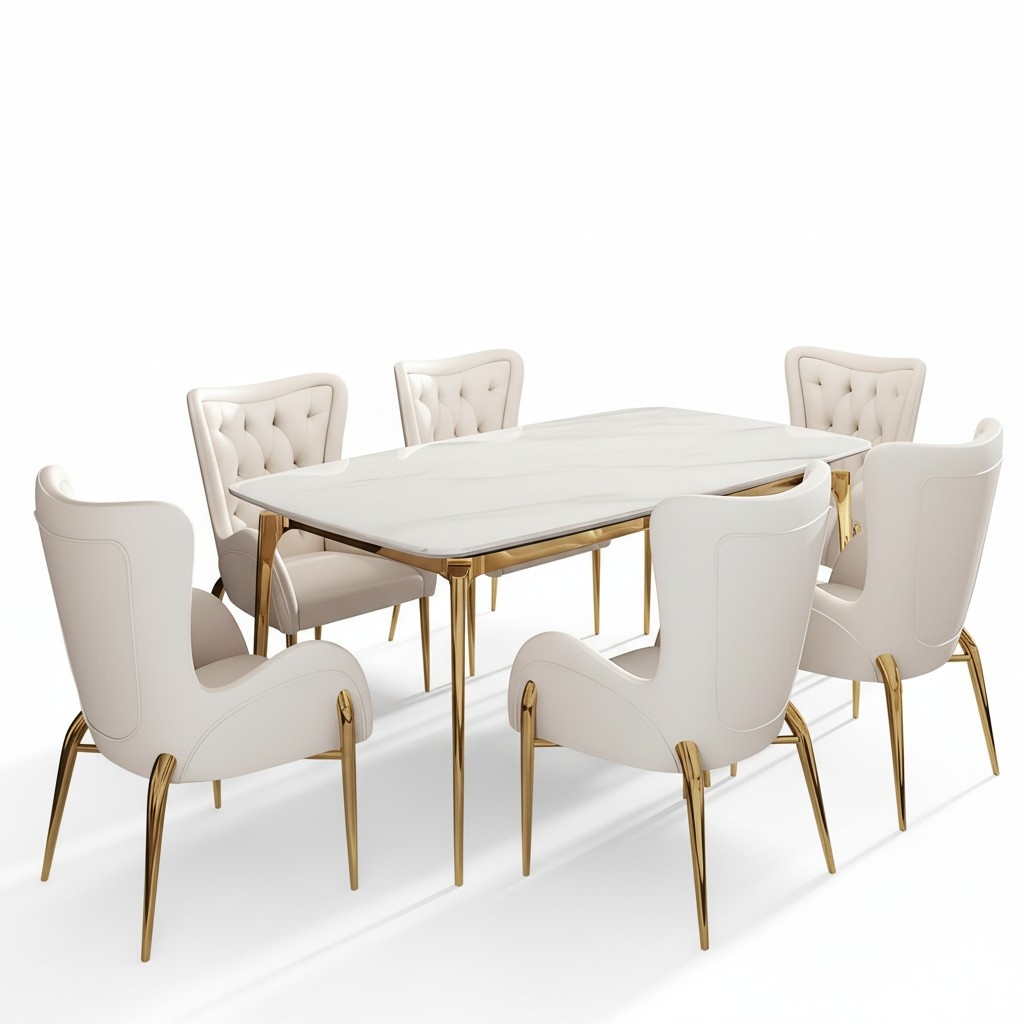 Komplette Luxus Esszimmer Garnitur Tisch 6x StÃ¼hle Lehnstuhl Essgruppe