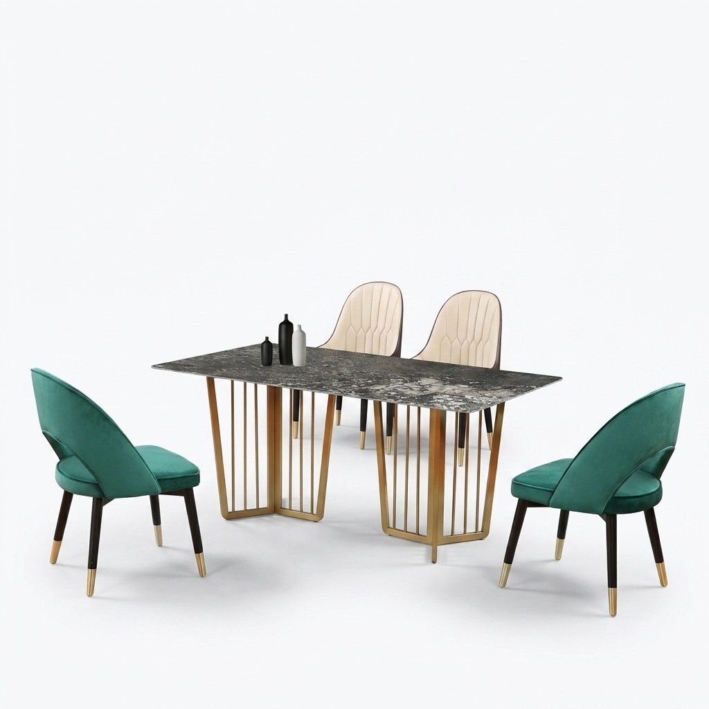 Komplette Garnitur Set Esstisch 4 StÃ¼hle Esszimmer Ess Gruppe Tisch